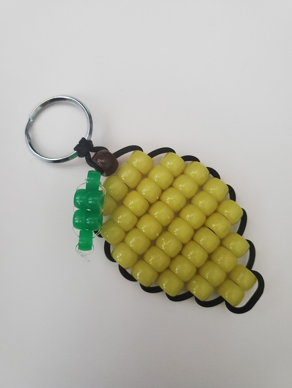 Handmade Beaded Lemon Shaped Keychain/Bag Charm